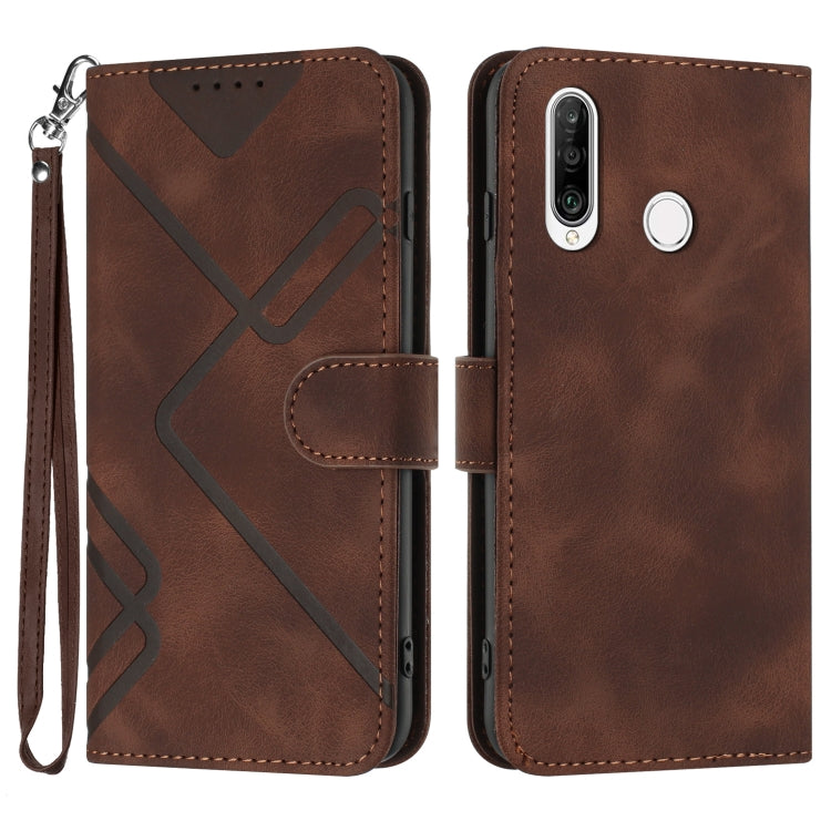 Line Pattern Skin Feel Leather Phone Case, For Huawei nova 8 SE, For Huawei Y5 2019, For Huawei Y6 2019, For Huawei P30 lite/nova 4e, For Huawei P30 Pro, For Huawei P smart 2019/nova lite 3, For Huawei Mate 20 Pro, For Huawei Mate 20 lite/Maimang 7