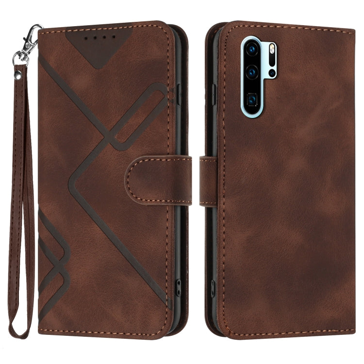 Line Pattern Skin Feel Leather Phone Case, For Huawei nova 8 SE, For Huawei Y5 2019, For Huawei Y6 2019, For Huawei P30 lite/nova 4e, For Huawei P30 Pro, For Huawei P smart 2019/nova lite 3, For Huawei Mate 20 Pro, For Huawei Mate 20 lite/Maimang 7