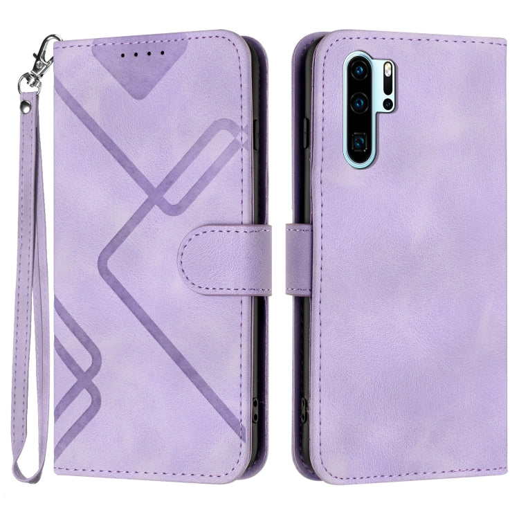 Line Pattern Skin Feel Leather Phone Case, For Huawei nova 8 SE, For Huawei Y5 2019, For Huawei Y6 2019, For Huawei P30 lite/nova 4e, For Huawei P30 Pro, For Huawei P smart 2019/nova lite 3, For Huawei Mate 20 Pro, For Huawei Mate 20 lite/Maimang 7