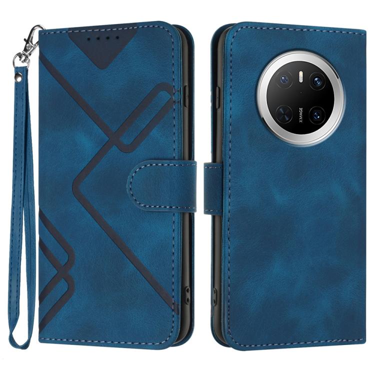 Line Pattern Skin Feel Leather Phone Case, For Huawei Enjoy 80 Plus, For Huawei Pura 80 5G, For Huawei Mate 70 Pro / Mate 70 Pro+, For Huawei Mate 70, For Huawei nova 12i, For Huawei nova 12s, For Huawei nova Y72, For Huawei nova 12 Pro / nova 12 Ultra