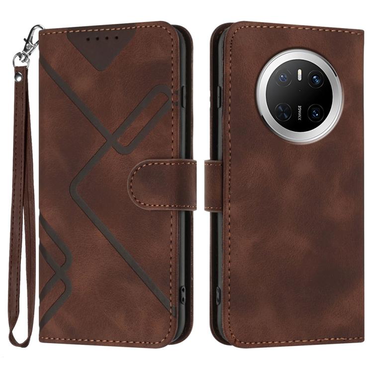 Line Pattern Skin Feel Leather Phone Case, For Huawei Enjoy 80 Plus, For Huawei Pura 80 5G, For Huawei Mate 70 Pro / Mate 70 Pro+, For Huawei Mate 70, For Huawei nova 12i, For Huawei nova 12s, For Huawei nova Y72, For Huawei nova 12 Pro / nova 12 Ultra