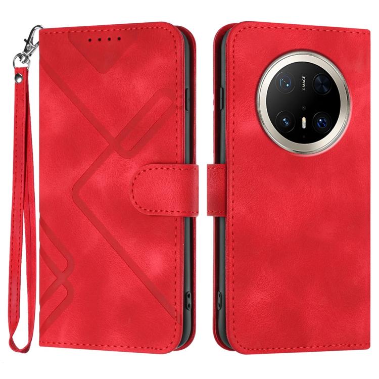 Line Pattern Skin Feel Leather Phone Case, For Huawei Enjoy 80 Plus, For Huawei Pura 80 5G, For Huawei Mate 70 Pro / Mate 70 Pro+, For Huawei Mate 70, For Huawei nova 12i, For Huawei nova 12s, For Huawei nova Y72, For Huawei nova 12 Pro / nova 12 Ultra