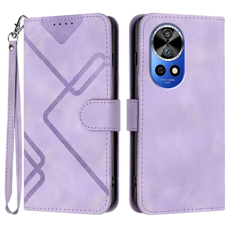 Line Pattern Skin Feel Leather Phone Case, For Huawei Enjoy 80 Plus, For Huawei Pura 80 5G, For Huawei Mate 70 Pro / Mate 70 Pro+, For Huawei Mate 70, For Huawei nova 12i, For Huawei nova 12s, For Huawei nova Y72, For Huawei nova 12 Pro / nova 12 Ultra