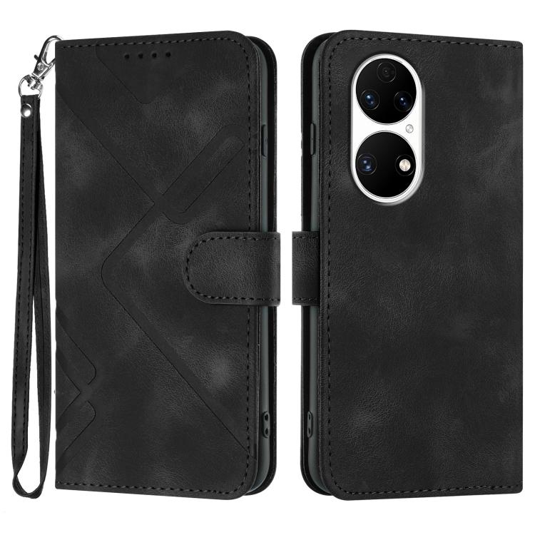 Line Pattern Skin Feel Leather Phone Case, For Huawei Enjoy 70, For Huawei P60 / P60 Pro, For Huawei Enjoy 50 Pro / nova Y90, For Huawei Enjoy 50 / nova Y70, For Huawei Enjoy 20e, For Huawei P50 Pro, For Huawei P50, For Huawei Enjoy 20 SE 4G