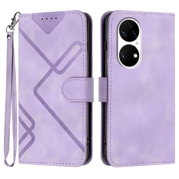 Line Pattern Skin Feel Leather Phone Case, For Huawei Enjoy 70, For Huawei P60 / P60 Pro, For Huawei Enjoy 50 Pro / nova Y90, For Huawei Enjoy 50 / nova Y70, For Huawei Enjoy 20e, For Huawei P50 Pro, For Huawei P50, For Huawei Enjoy 20 SE 4G