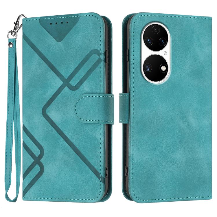 Line Pattern Skin Feel Leather Phone Case, For Huawei Enjoy 70, For Huawei P60 / P60 Pro, For Huawei Enjoy 50 Pro / nova Y90, For Huawei Enjoy 50 / nova Y70, For Huawei Enjoy 20e, For Huawei P50 Pro, For Huawei P50, For Huawei Enjoy 20 SE 4G