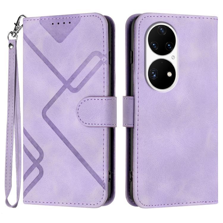 Line Pattern Skin Feel Leather Phone Case, For Huawei Enjoy 70, For Huawei P60 / P60 Pro, For Huawei Enjoy 50 Pro / nova Y90, For Huawei Enjoy 50 / nova Y70, For Huawei Enjoy 20e, For Huawei P50 Pro, For Huawei P50, For Huawei Enjoy 20 SE 4G
