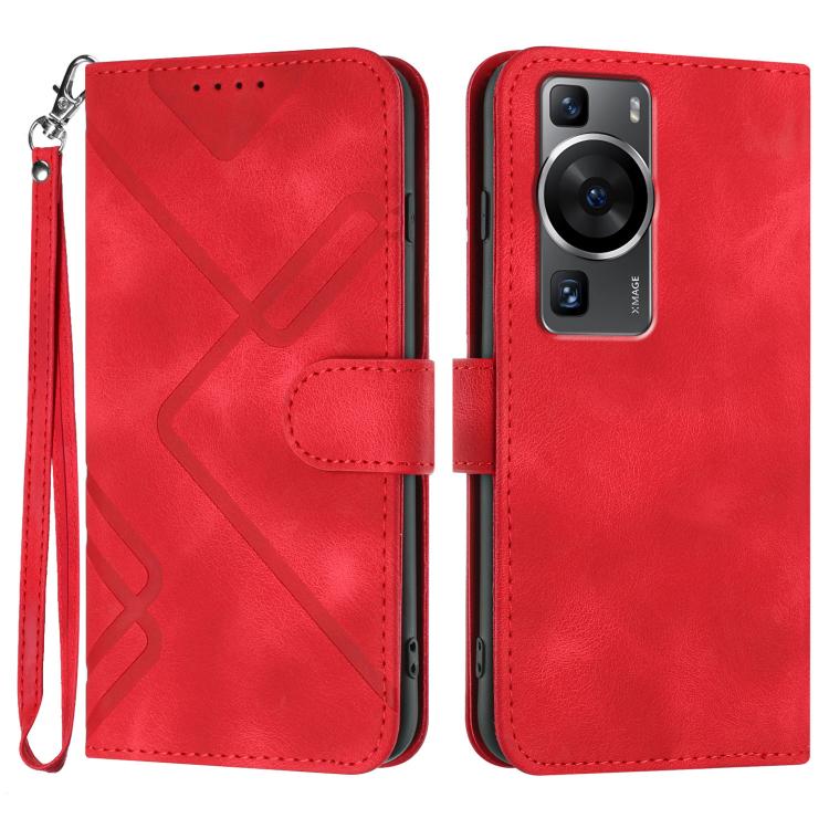 Line Pattern Skin Feel Leather Phone Case, For Huawei Enjoy 70, For Huawei P60 / P60 Pro, For Huawei Enjoy 50 Pro / nova Y90, For Huawei Enjoy 50 / nova Y70, For Huawei Enjoy 20e, For Huawei P50 Pro, For Huawei P50, For Huawei Enjoy 20 SE 4G