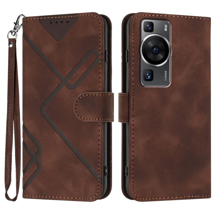 Line Pattern Skin Feel Leather Phone Case, For Huawei Enjoy 70, For Huawei P60 / P60 Pro, For Huawei Enjoy 50 Pro / nova Y90, For Huawei Enjoy 50 / nova Y70, For Huawei Enjoy 20e, For Huawei P50 Pro, For Huawei P50, For Huawei Enjoy 20 SE 4G