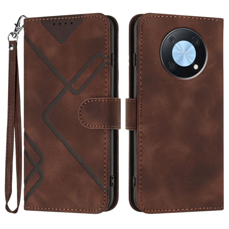 Line Pattern Skin Feel Leather Phone Case, For Huawei Enjoy 70, For Huawei P60 / P60 Pro, For Huawei Enjoy 50 Pro / nova Y90, For Huawei Enjoy 50 / nova Y70, For Huawei Enjoy 20e, For Huawei P50 Pro, For Huawei P50, For Huawei Enjoy 20 SE 4G