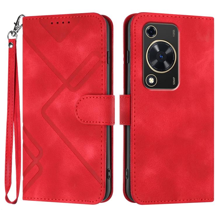 Line Pattern Skin Feel Leather Phone Case, For Huawei Enjoy 80 Plus, For Huawei Pura 80 5G, For Huawei Mate 70 Pro / Mate 70 Pro+, For Huawei Mate 70, For Huawei nova 12i, For Huawei nova 12s, For Huawei nova Y72, For Huawei nova 12 Pro / nova 12 Ultra