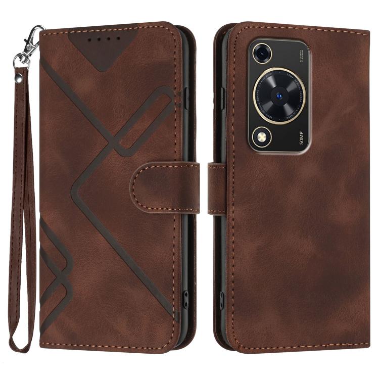 Line Pattern Skin Feel Leather Phone Case, For Huawei Enjoy 80 Plus, For Huawei Pura 80 5G, For Huawei Mate 70 Pro / Mate 70 Pro+, For Huawei Mate 70, For Huawei nova 12i, For Huawei nova 12s, For Huawei nova Y72, For Huawei nova 12 Pro / nova 12 Ultra