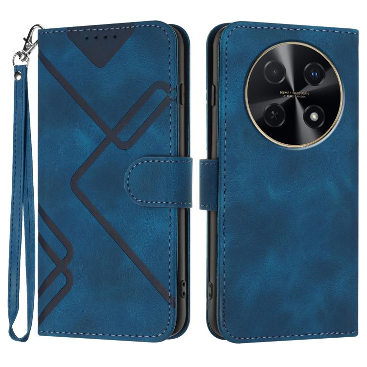 Line Pattern Skin Feel Leather Phone Case, For Huawei Enjoy 80 Plus, For Huawei Pura 80 5G, For Huawei Mate 70 Pro / Mate 70 Pro+, For Huawei Mate 70, For Huawei nova 12i, For Huawei nova 12s, For Huawei nova Y72, For Huawei nova 12 Pro / nova 12 Ultra