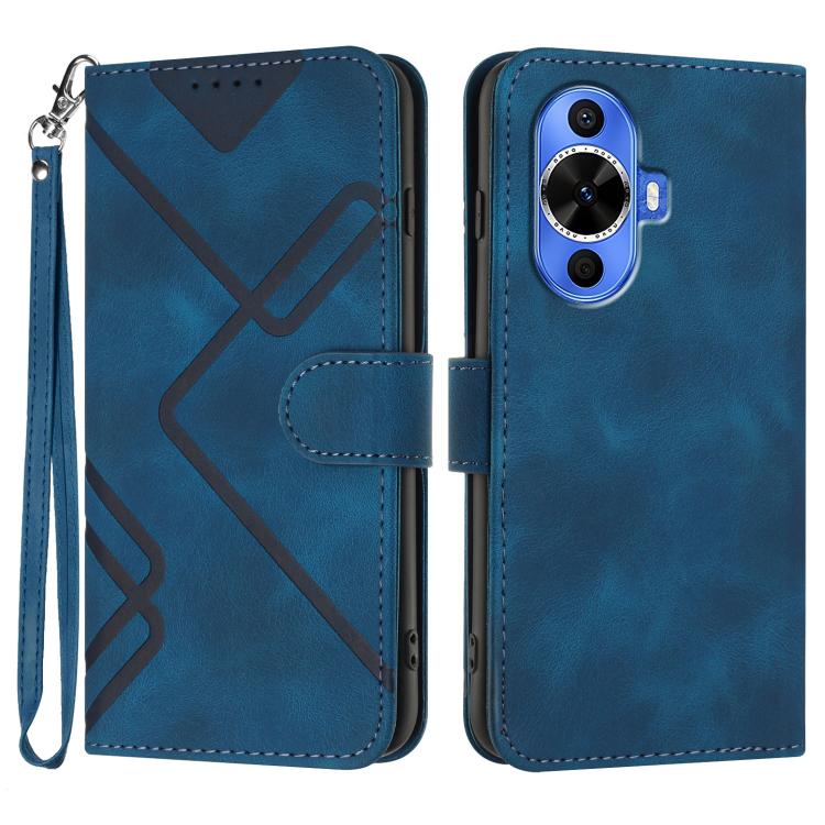 Line Pattern Skin Feel Leather Phone Case, For Huawei Enjoy 80 Plus, For Huawei Pura 80 5G, For Huawei Mate 70 Pro / Mate 70 Pro+, For Huawei Mate 70, For Huawei nova 12i, For Huawei nova 12s, For Huawei nova Y72, For Huawei nova 12 Pro / nova 12 Ultra