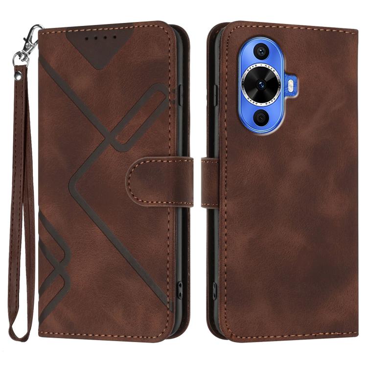 Line Pattern Skin Feel Leather Phone Case, For Huawei Enjoy 80 Plus, For Huawei Pura 80 5G, For Huawei Mate 70 Pro / Mate 70 Pro+, For Huawei Mate 70, For Huawei nova 12i, For Huawei nova 12s, For Huawei nova Y72, For Huawei nova 12 Pro / nova 12 Ultra