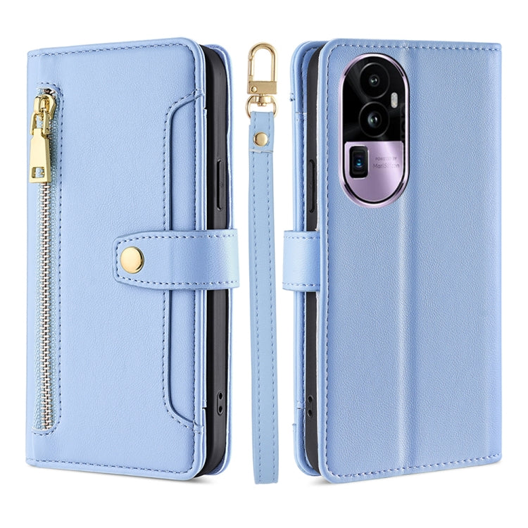 Sheep Texture Cross-body Zipper Wallet Leather Phone Case, For OPPO Find X7 Ultra 5G, For OPPO A38 4G / A18 4G, For OPPO A2 Pro 5G, For OPPO A58 4G, For OPPO Reno10 5G / Reno10 Pro 5G Global, For OPPO Reno10 5G Global, For OPPO A78 4G                  ...