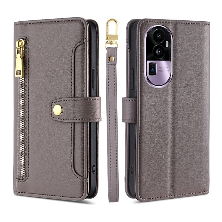 Sheep Texture Cross-body Zipper Wallet Leather Phone Case, For OPPO Find X7 Ultra 5G, For OPPO A38 4G / A18 4G, For OPPO A2 Pro 5G, For OPPO A58 4G, For OPPO Reno10 5G / Reno10 Pro 5G Global, For OPPO Reno10 5G Global, For OPPO A78 4G                  ...