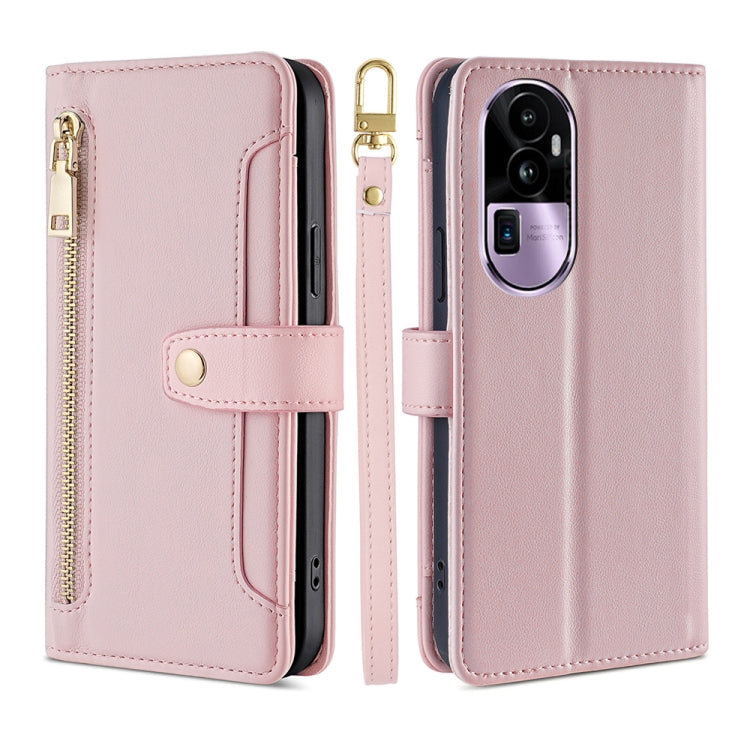 Sheep Texture Cross-body Zipper Wallet Leather Phone Case, For OPPO Find X7 Ultra 5G, For OPPO A38 4G / A18 4G, For OPPO A2 Pro 5G, For OPPO A58 4G, For OPPO Reno10 5G / Reno10 Pro 5G Global, For OPPO Reno10 5G Global, For OPPO A78 4G                  ...
