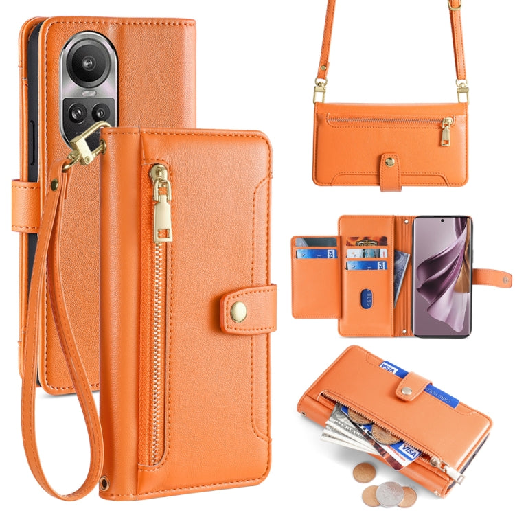 Sheep Texture Cross-body Zipper Wallet Leather Phone Case, For OPPO Find X7 Ultra 5G, For OPPO A38 4G / A18 4G, For OPPO A2 Pro 5G, For OPPO A58 4G, For OPPO Reno10 5G / Reno10 Pro 5G Global, For OPPO Reno10 5G Global, For OPPO A78 4G                  ...