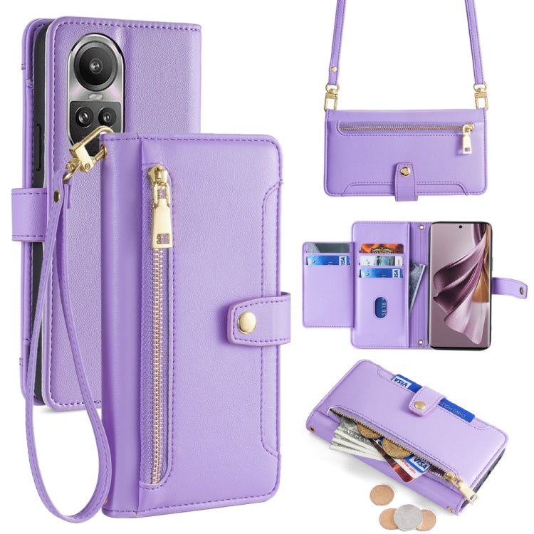 Sheep Texture Cross-body Zipper Wallet Leather Phone Case, For OPPO Find X7 Ultra 5G, For OPPO A38 4G / A18 4G, For OPPO A2 Pro 5G, For OPPO A58 4G, For OPPO Reno10 5G / Reno10 Pro 5G Global, For OPPO Reno10 5G Global, For OPPO A78 4G                  ...