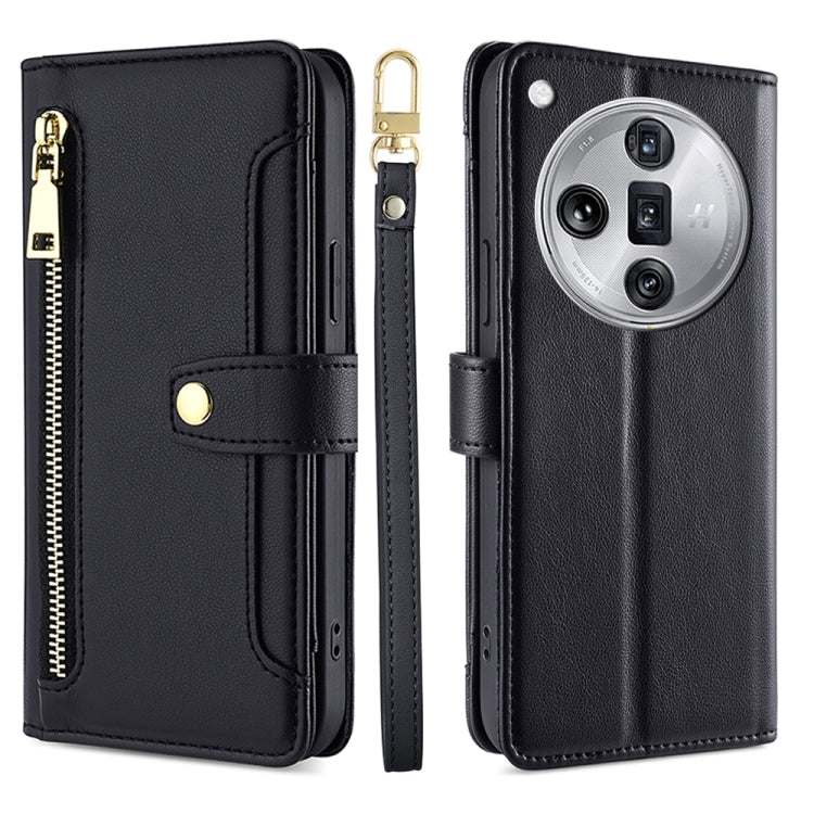 Sheep Texture Cross-body Zipper Wallet Leather Phone Case, For OPPO Reno11 F 5G, For OPPO Find X7 5G, For OPPO Find X7 Ultra 5G, For OPPO A38 4G / A18 4G, For OPPO A2 Pro 5G, For OPPO A58 4G, For OPPO Reno10 5G / Reno10 Pro 5G Global                   ...