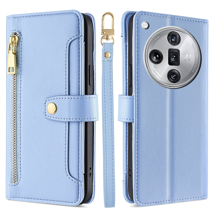 Sheep Texture Cross-body Zipper Wallet Leather Phone Case, For OPPO Reno11 F 5G, For OPPO Find X7 5G, For OPPO Find X7 Ultra 5G, For OPPO A38 4G / A18 4G, For OPPO A2 Pro 5G, For OPPO A58 4G, For OPPO Reno10 5G / Reno10 Pro 5G Global                   ...