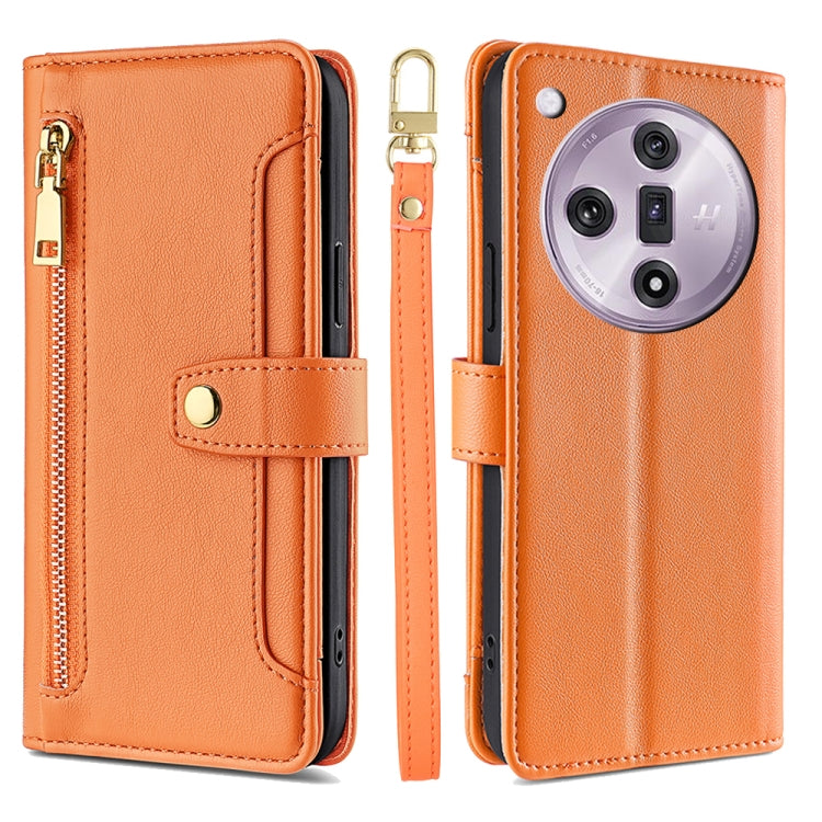 Sheep Texture Cross-body Zipper Wallet Leather Phone Case, For OPPO Reno13 F 5G / 4G, For OPPO A3 5G India, For OPPO Reno12 F 5G, For OPPO A3 Pro 5G India, For OPPO Reno12 5G Global, For OPPO A60 4G Global, For OPPO Reno11 F 5G, For OPPO Find X7 5G