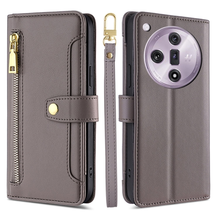 Sheep Texture Cross-body Zipper Wallet Leather Phone Case, For OPPO Reno11 F 5G, For OPPO Find X7 5G, For OPPO Find X7 Ultra 5G, For OPPO A38 4G / A18 4G, For OPPO A2 Pro 5G, For OPPO A58 4G, For OPPO Reno10 5G / Reno10 Pro 5G Global                   ...
