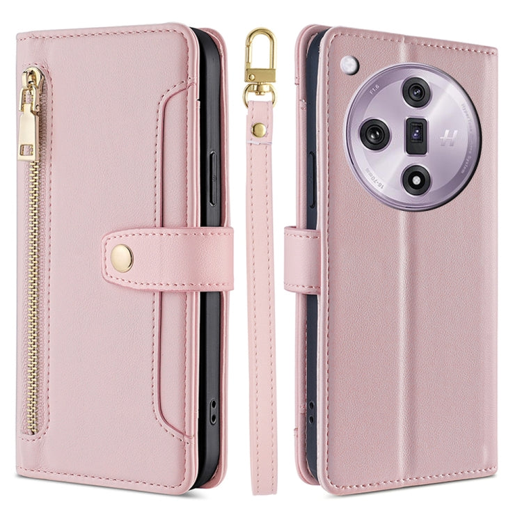 Sheep Texture Cross-body Zipper Wallet Leather Phone Case, For OPPO Reno13 F 5G / 4G, For OPPO A3 5G India, For OPPO Reno12 F 5G, For OPPO A3 Pro 5G India, For OPPO Reno12 5G Global, For OPPO A60 4G Global, For OPPO Reno11 F 5G, For OPPO Find X7 5G