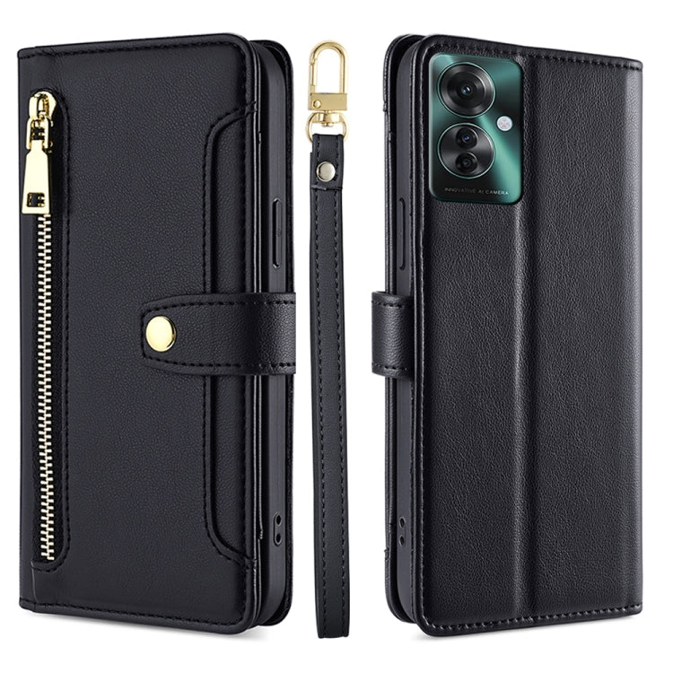 Sheep Texture Cross-body Zipper Wallet Leather Phone Case, For OPPO Reno11 F 5G, For OPPO Find X7 5G, For OPPO Find X7 Ultra 5G, For OPPO A38 4G / A18 4G, For OPPO A2 Pro 5G, For OPPO A58 4G, For OPPO Reno10 5G / Reno10 Pro 5G Global                   ...