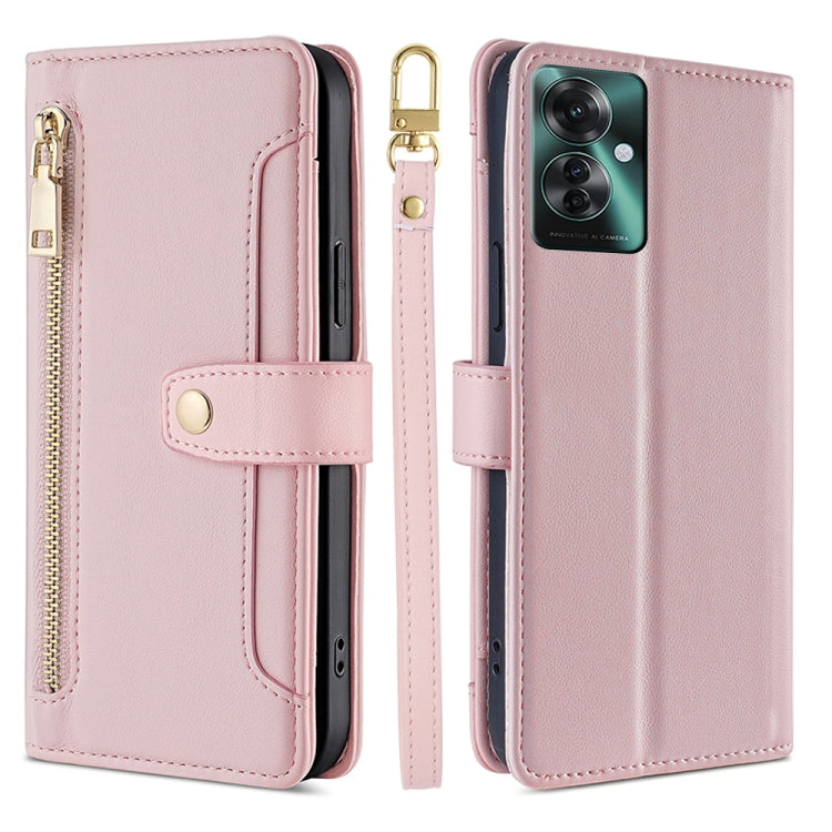 Sheep Texture Cross-body Zipper Wallet Leather Phone Case, For OPPO Reno11 F 5G, For OPPO Find X7 5G, For OPPO Find X7 Ultra 5G, For OPPO A38 4G / A18 4G, For OPPO A2 Pro 5G, For OPPO A58 4G, For OPPO Reno10 5G / Reno10 Pro 5G Global                   ...