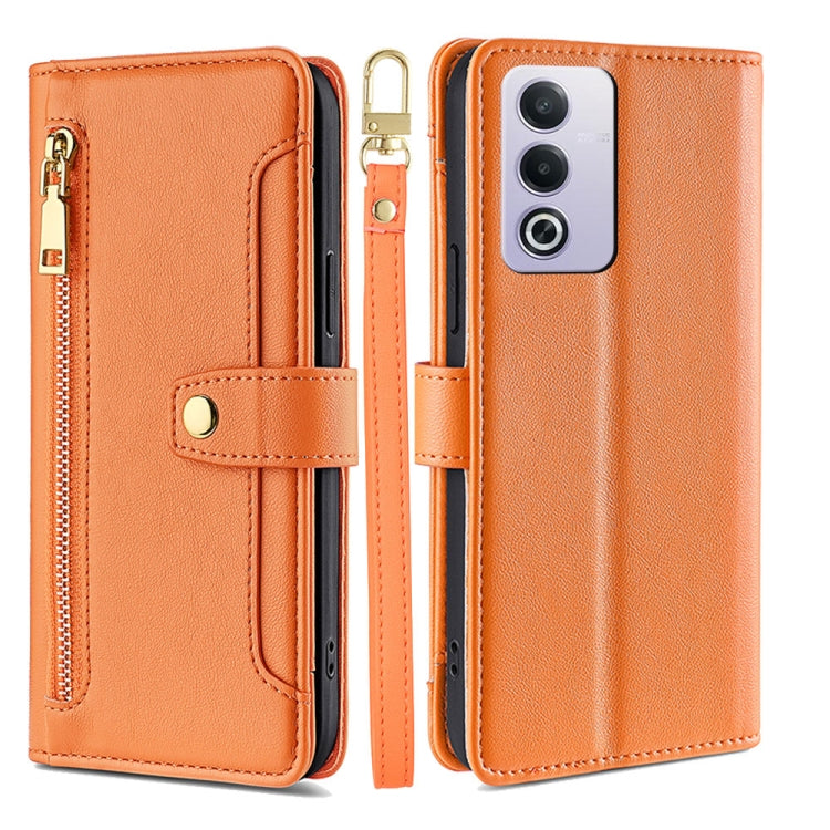 Sheep Texture Cross-body Zipper Wallet Leather Phone Case, For OPPO Reno13 F 5G / 4G, For OPPO A3 5G India, For OPPO Reno12 F 5G, For OPPO A3 Pro 5G India, For OPPO Reno12 5G Global, For OPPO A60 4G Global, For OPPO Reno11 F 5G, For OPPO Find X7 5G