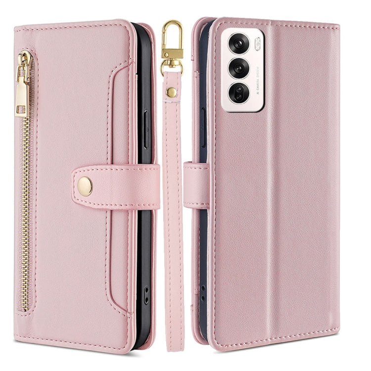 Sheep Texture Cross-body Zipper Wallet Leather Phone Case, For OPPO Reno13 F 5G / 4G, For OPPO A3 5G India, For OPPO Reno12 F 5G, For OPPO A3 Pro 5G India, For OPPO Reno12 5G Global, For OPPO A60 4G Global, For OPPO Reno11 F 5G, For OPPO Find X7 5G