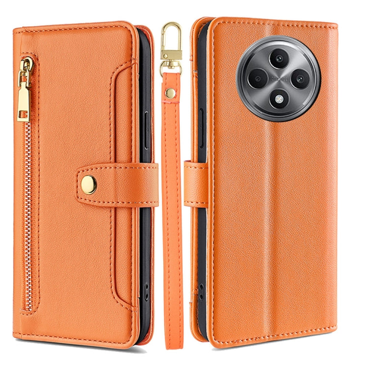 Sheep Texture Cross-body Zipper Wallet Leather Phone Case, For OPPO Reno13 F 5G / 4G, For OPPO A3 5G India, For OPPO Reno12 F 5G, For OPPO A3 Pro 5G India, For OPPO Reno12 5G Global, For OPPO A60 4G Global, For OPPO Reno11 F 5G, For OPPO Find X7 5G