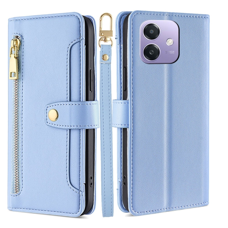 Sheep Texture Cross-body Zipper Wallet Leather Phone Case, For OPPO Reno13 F 5G / 4G, For OPPO A3 5G India, For OPPO Reno12 F 5G, For OPPO A3 Pro 5G India, For OPPO Reno12 5G Global, For OPPO A60 4G Global, For OPPO Reno11 F 5G, For OPPO Find X7 5G
