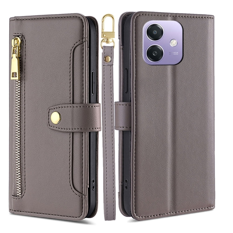 Sheep Texture Cross-body Zipper Wallet Leather Phone Case, For OPPO Reno13 F 5G / 4G, For OPPO A3 5G India, For OPPO Reno12 F 5G, For OPPO A3 Pro 5G India, For OPPO Reno12 5G Global, For OPPO A60 4G Global, For OPPO Reno11 F 5G, For OPPO Find X7 5G