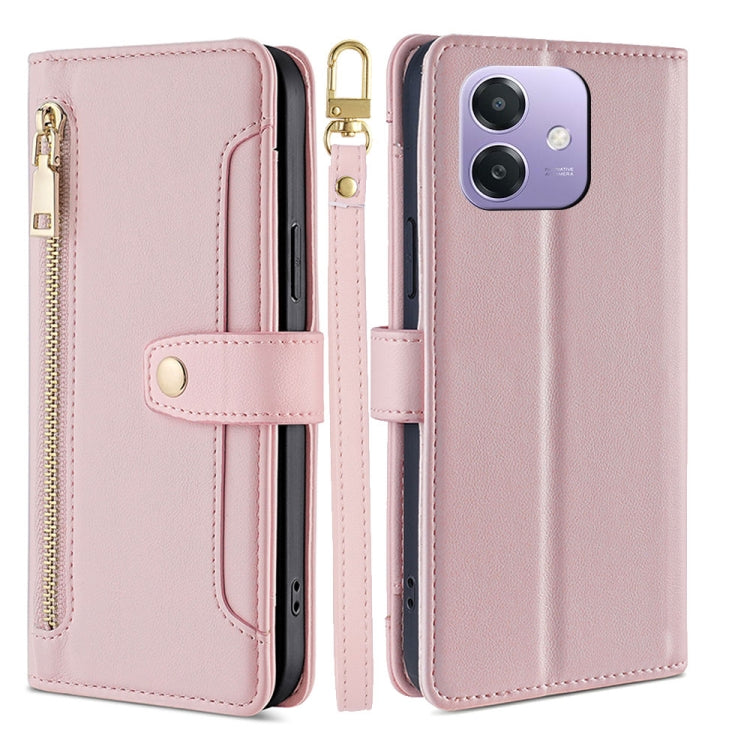 Sheep Texture Cross-body Zipper Wallet Leather Phone Case, For OPPO Reno13 F 5G / 4G, For OPPO A3 5G India, For OPPO Reno12 F 5G, For OPPO A3 Pro 5G India, For OPPO Reno12 5G Global, For OPPO A60 4G Global, For OPPO Reno11 F 5G, For OPPO Find X7 5G