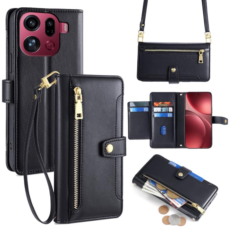 Sheep Texture Cross-body Zipper Wallet Leather Phone Case, For OPPO A6s 4G, For OPPO Reno15 F 5G, For OPPO A6x 4G Global, For OPPO Reno15 5G Global, For OPPO Find X9 5G, For OPPO F31 5G, For OPPO Find X9 Pro 5G, For OPPO K13 Turbo Pro 5G