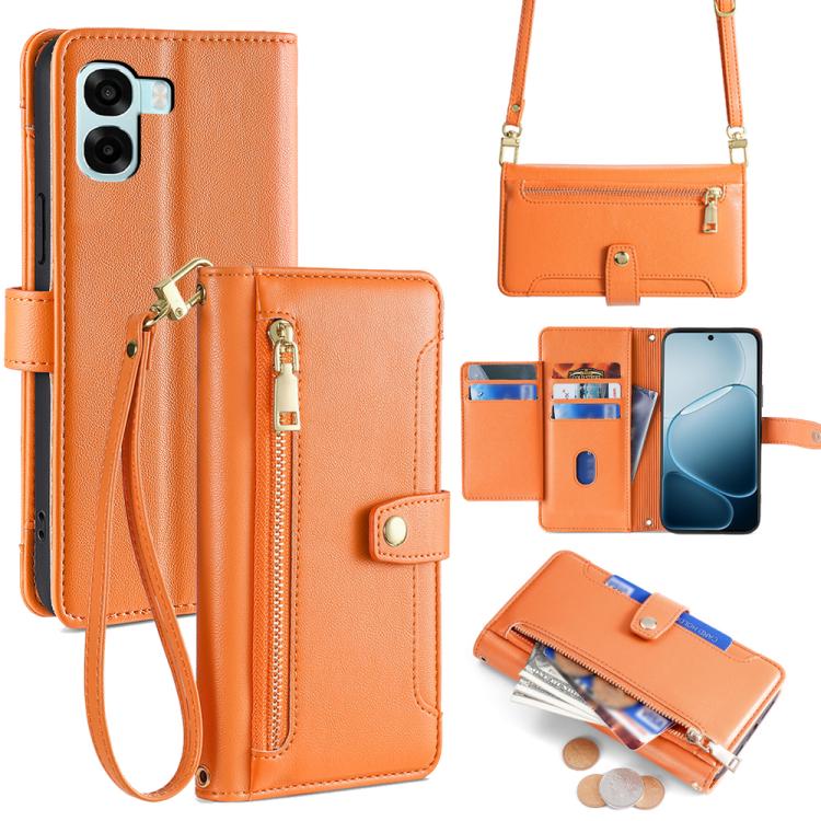 Sheep Texture Cross-body Zipper Wallet Leather Phone Case, For OPPO A6s 4G, For OPPO Reno15 F 5G, For OPPO A6x 4G Global, For OPPO Reno15 5G Global, For OPPO Find X9 5G, For OPPO F31 5G, For OPPO Find X9 Pro 5G, For OPPO K13 Turbo Pro 5G