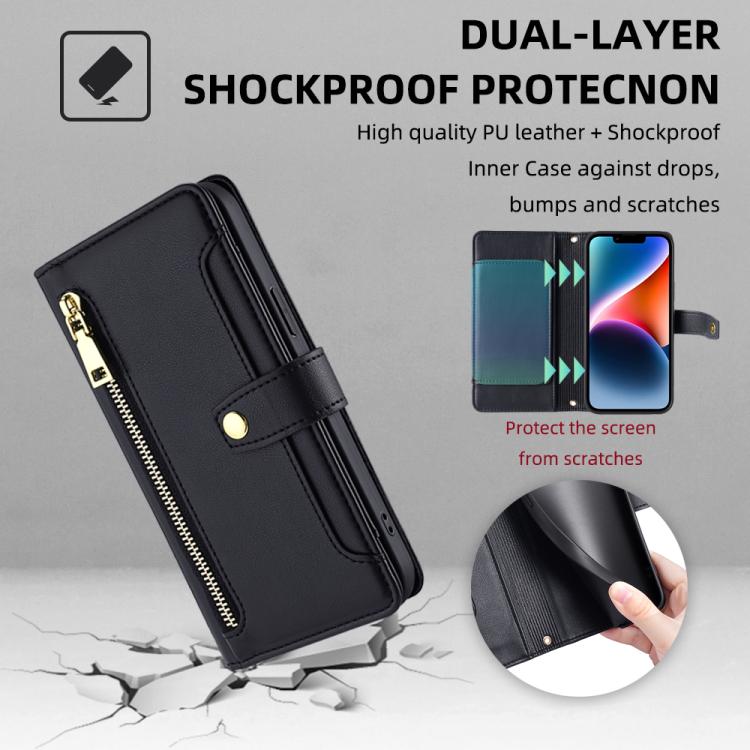 Sheep Texture Cross-body Zipper Wallet Leather Phone Case, For OPPO A6s 4G, For OPPO Reno15 F 5G, For OPPO A6x 4G Global, For OPPO Reno15 5G Global, For OPPO Find X9 5G, For OPPO F31 5G, For OPPO Find X9 Pro 5G, For OPPO K13 Turbo Pro 5G