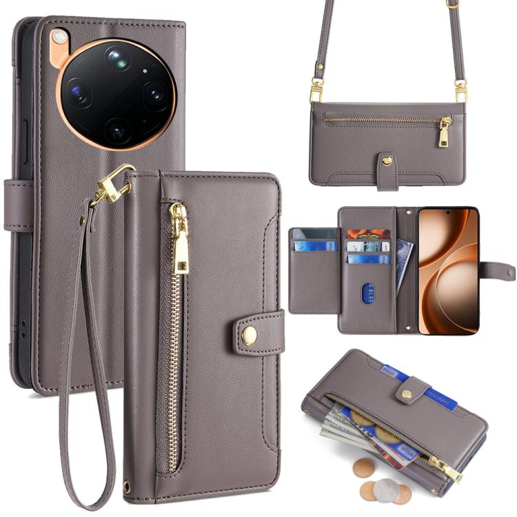 Sheep Texture Cross-body Zipper Wallet Leather Phone Case, For OPPO Find X9s Pro 5G, For OPPO Find X9 Ultra 5G, For OPPO A6s 4G, For OPPO Reno15 F 5G, For OPPO A6x 4G Global, For OPPO Reno15 5G Global, For OPPO Find X9 5G, For OPPO F31 5G