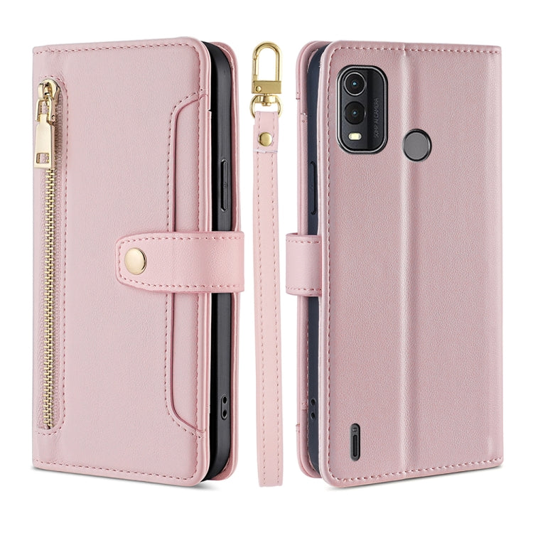 Lite Sheep Texture Cross-body Zipper Wallet Leather Phone Case, For Nokia G11 Plus, For Nokia G42 5G, For Nokia C02 TA-1522, For Nokia C300 4G US Edition, For Nokia C110 4G