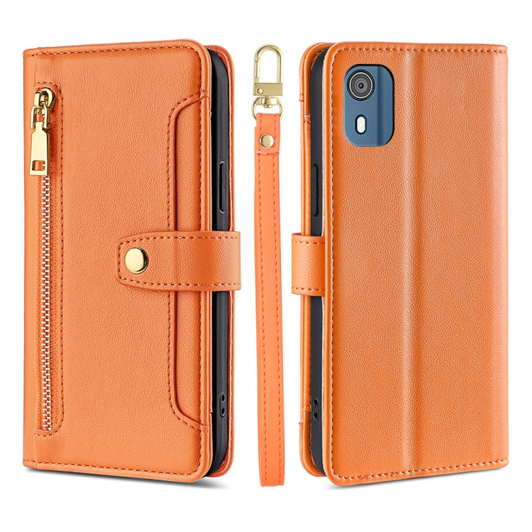 Lite Sheep Texture Cross-body Zipper Wallet Leather Phone Case, For Nokia G11 Plus, For Nokia G42 5G, For Nokia C02 TA-1522, For Nokia C300 4G US Edition, For Nokia C110 4G