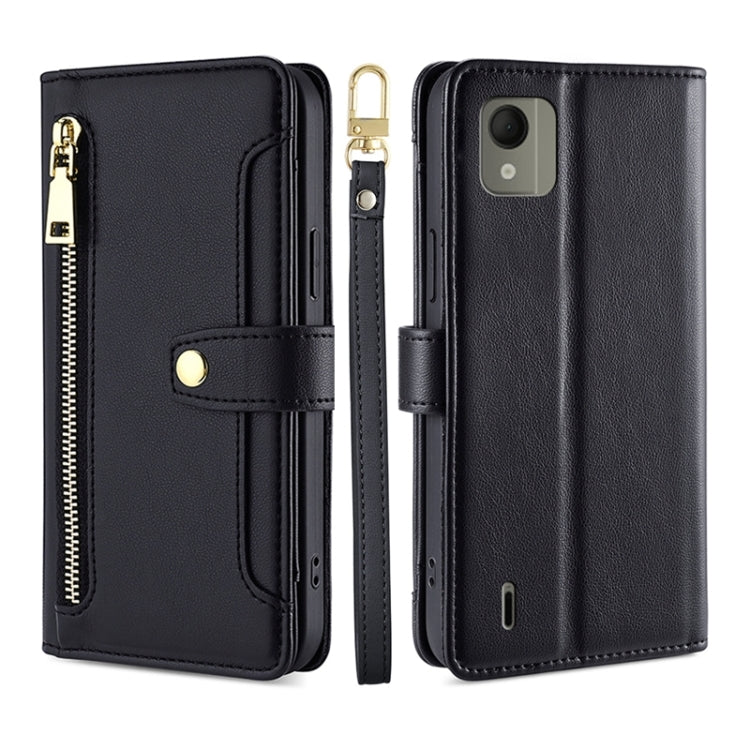 Lite Sheep Texture Cross-body Zipper Wallet Leather Phone Case, For Nokia G11 Plus, For Nokia G42 5G, For Nokia C02 TA-1522, For Nokia C300 4G US Edition, For Nokia C110 4G