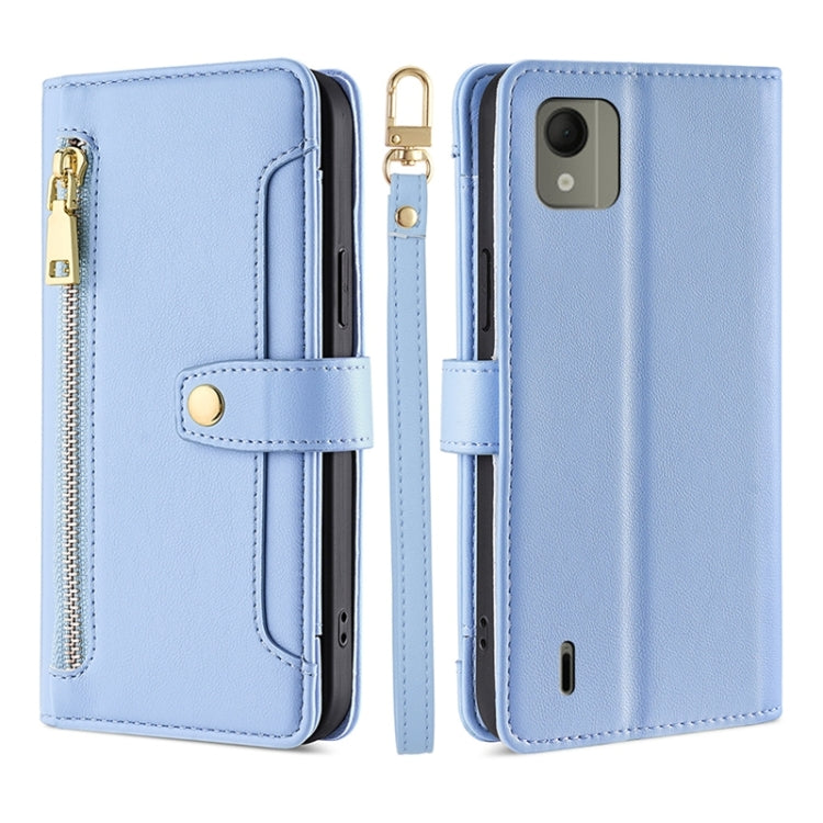 Lite Sheep Texture Cross-body Zipper Wallet Leather Phone Case, For Nokia G11 Plus, For Nokia G42 5G, For Nokia C02 TA-1522, For Nokia C300 4G US Edition, For Nokia C110 4G