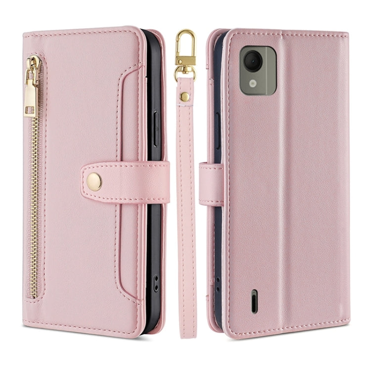 Lite Sheep Texture Cross-body Zipper Wallet Leather Phone Case, For Nokia G11 Plus, For Nokia G42 5G, For Nokia C02 TA-1522, For Nokia C300 4G US Edition, For Nokia C110 4G