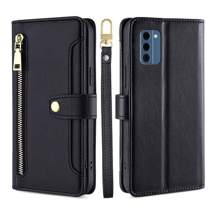 Lite Sheep Texture Cross-body Zipper Wallet Leather Phone Case, For Nokia G11 Plus, For Nokia G42 5G, For Nokia C02 TA-1522, For Nokia C300 4G US Edition, For Nokia C110 4G