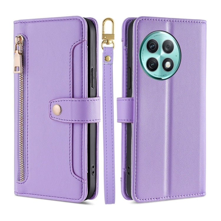 Sheep Texture Cross-body Zipper Wallet Leather Phone Case, For OnePlus Ace 3V 5G, For OnePlus Nord CE4, For OnePlus Ace 2 Pro, For OnePlus Nord CE3 5G, For OnePlus Nord CE 3 Lite 5G