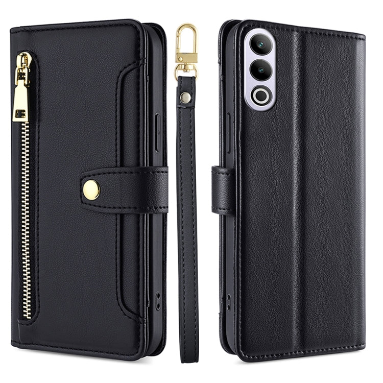 Sheep Texture Cross-body Zipper Wallet Leather Phone Case, For OnePlus Ace 3V 5G, For OnePlus Nord CE4, For OnePlus Ace 2 Pro, For OnePlus Nord CE3 5G, For OnePlus Nord CE 3 Lite 5G