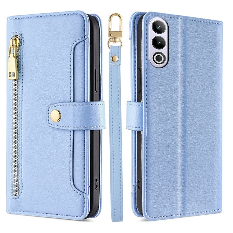 Sheep Texture Cross-body Zipper Wallet Leather Phone Case, For OnePlus Ace 3V 5G, For OnePlus Nord CE4, For OnePlus Ace 2 Pro, For OnePlus Nord CE3 5G, For OnePlus Nord CE 3 Lite 5G